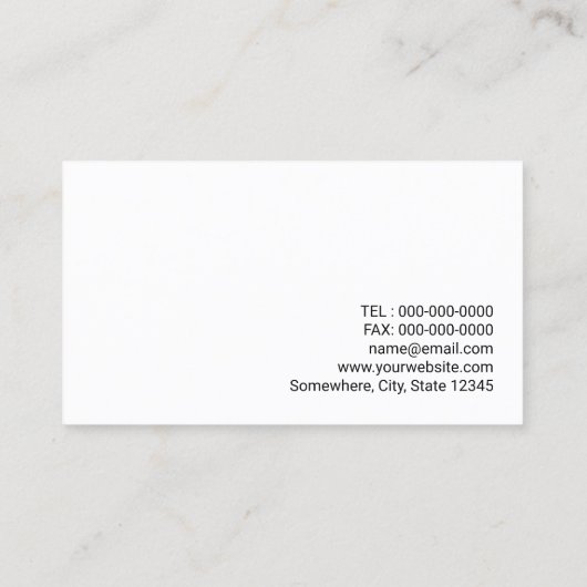 ミニマリストネイビーブループロフェッショナルプレーン 名刺 (裏面)