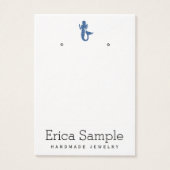 ミニマリストネイビーブルーマーメイドジュエリーディスプレイ (正面)