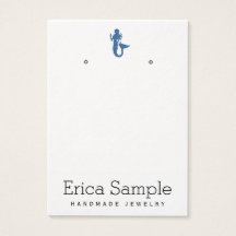 ミニマリストネイビーブルーマーメイドジュエリーディスプレイ