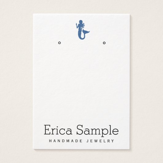 ミニマリストネイビーブルーマーメイドジュエリーディスプレイ (正面)