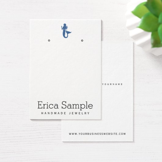 ミニマリストネイビーブルーマーメイドジュエリーディスプレイ (デスク)