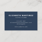 ミニマリストネイビーブルーモダンプロフェッショナルカスタム 名刺 (裏面)