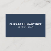 ミニマリストネイビーブルーモダンプロフェッショナルカスタム 名刺 (正面)