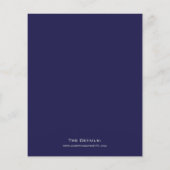 ミニマリストネイビー&グレーBUDGET結婚式招待状 (裏面)