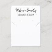 ミニマリストネックレスイヤリングジュエリーディスプレイ 名刺 (正面)