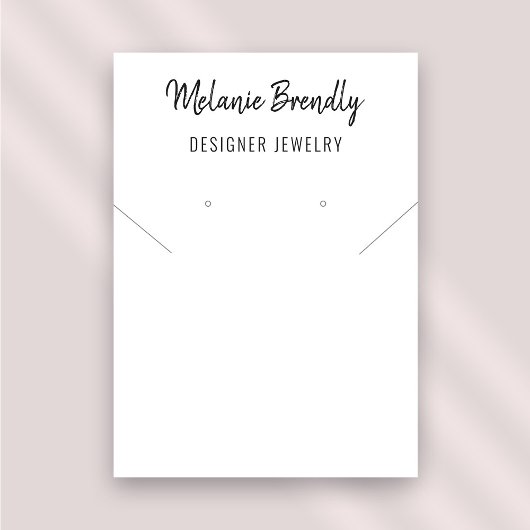 ミニマリストネックレスイヤリングジュエリーディスプレイ 名刺