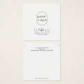 ミニマリストネックレスジュエリーディスプレイカード (正面&裏面)