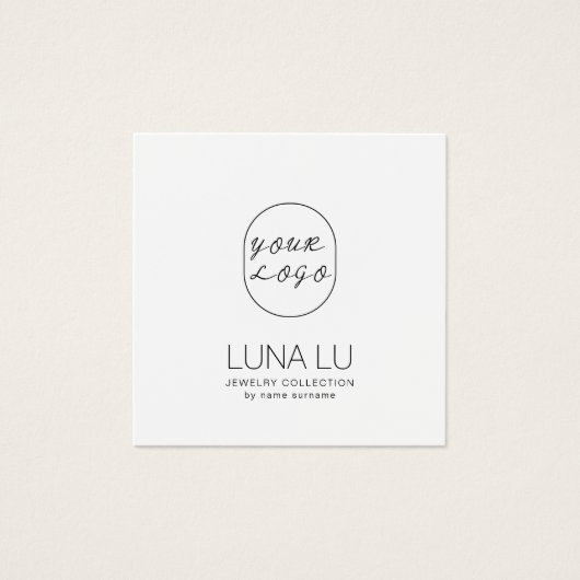 ミニマリストネックレスジュエリーディスプレイカード (正面)