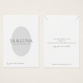 ミニマリストネックレスジュエリーディスプレイカード (正面&裏面)