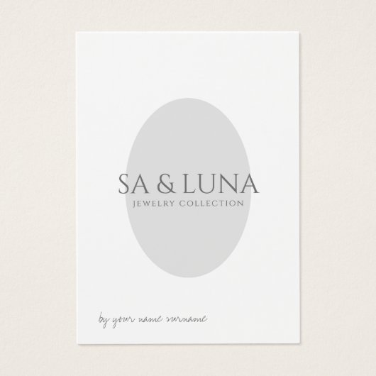 ミニマリストネックレスジュエリーディスプレイカード (正面)