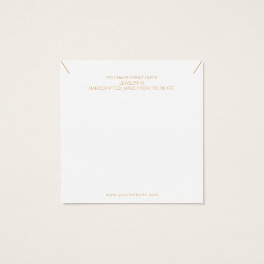ミニマリストネックレスジュエリーディスプレイカード (裏面)