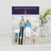 ミニマリストネービーハッピーホリデーズいかり写真 シーズンカード (スタンド正面)