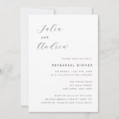ミニマリストネームリハーサルディナー招待状 招待状 (正面)