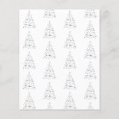 ミニマリストハイゲ白黒クリスマスディナーメニュー (裏面)