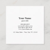 ミニマリストハウスクリーニングホームサービスロゴピンク スクエア名刺 (裏面)