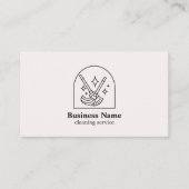 ミニマリストハウスクリーニングホームサービスロゴピンク ロイヤリティカード (正面)