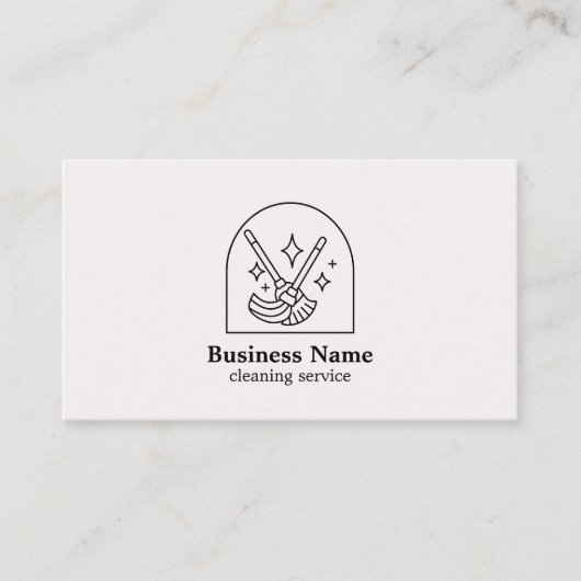 ミニマリストハウスクリーニングホームサービスロゴピンク ロイヤリティカード (正面)