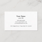 ミニマリストハウスクリーニングホームサービスロゴピンク 名刺 (裏面)