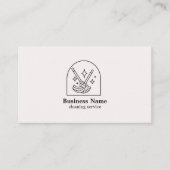 ミニマリストハウスクリーニングホームサービスロゴピンク 名刺 (正面)