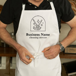 ミニマリストハウスクリーニングホームサービスロゴ エプロン