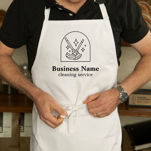 ミニマリストハウスクリーニングホームサービスロゴ エプロン