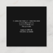 ミニマリストハウスホームアウトライン平原シンプル基本 スクエア名刺 (裏面)