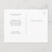 ミニマリストハッピーニューイヤーホリデー写真 ポストカード (裏面)