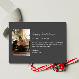 ミニマリストハッピーハウリデイズペットドッグクリスマスフォト シーズンカード