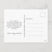 ミニマリストハッピーホリデーズクリスマスフォト シーズンポストカード (裏面)