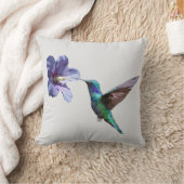 ミニマリストハミングバード/ハイビスカス装飾用クッション クッション (ブランケット)