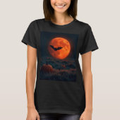 ミニマリストハロウィーンこうもり壁紙🌙 Tシャツ (正面)
