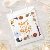 ミニマリストハロウィーンホリデー フェイバーバッグ (クリップ留めされた状態)