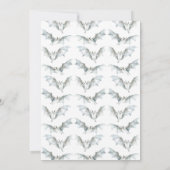 ミニマリストハロウィーンポートレート幽霊のよく出るフォレスト 招待状 (裏面)