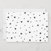 ミニマリストハロウィーン幽霊ブラックアンドホワイト 招待状 (裏面)