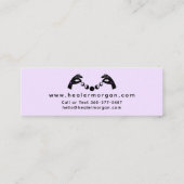 ミニマリストハンズ&ムーンフェイズ形而上学的霊気 スキニー名刺 (裏面)