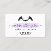 ミニマリストハンズ&ムーンフェイズ形而上学的霊気 名刺 (正面)