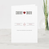 ミニマリストハートウェディング プログラム (正面)