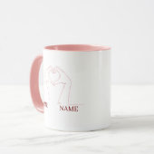 ミニマリストハートハンドラインペアマグ マグカップ (正面左)
