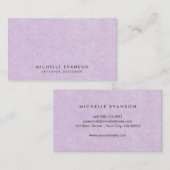 ミニマリストバイオレットパープルエレガントプロフェッショナル 名刺 (正面/裏面)