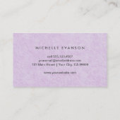 ミニマリストバイオレットパープルエレガントプロフェッショナル 名刺 (裏面)