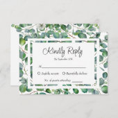 ミニマリストバジェットフレンドリーファームハウスグリーナリー 出欠カード (正面/裏面)