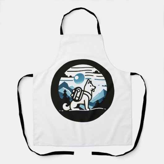 ミニマリストバックパッキングドックシーニック自然&旅行 エプロン (正面)