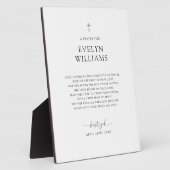 ミニマリストバプテスマ祈りの言葉パーソナライズされたテーブルトップ フォトプラーク (側面)