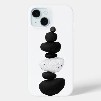ミニマリストバランス禅ストーン マインドフルネス iPhone 15ケース