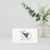 ミニマリストバルバーショップ美容師サロン 名刺 (スタンド正面)