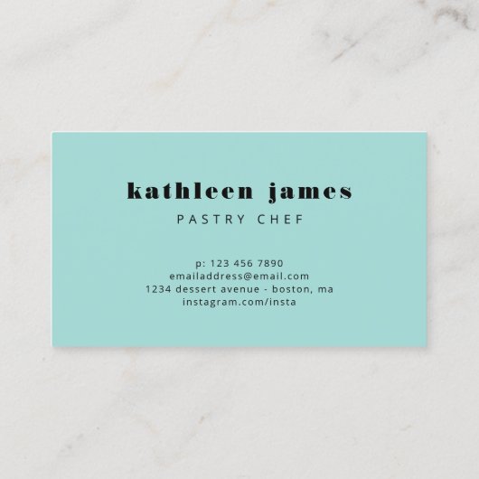 ミニマリストバルーンウィスクシェフ 名刺 (裏面)