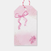 ミニマリストバレリーナシューズバーブベビーシャワー ギフトタグ (裏面)