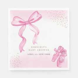 ミニマリストバレリーナシューズバーブベビーシャワー スタンダードランチョンナプキン