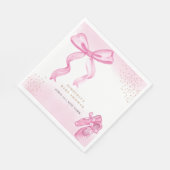 ミニマリストバレリーナシューズバーブベビーシャワー スタンダードランチョンナプキン (角)