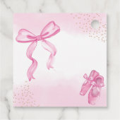 ミニマリストバレリーナシューズバーブベビーシャワー フェイバータグ (裏面)